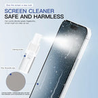 Keyboard Cleaning Kit screen cleaner spraying solution on phone for fingerprint removal
