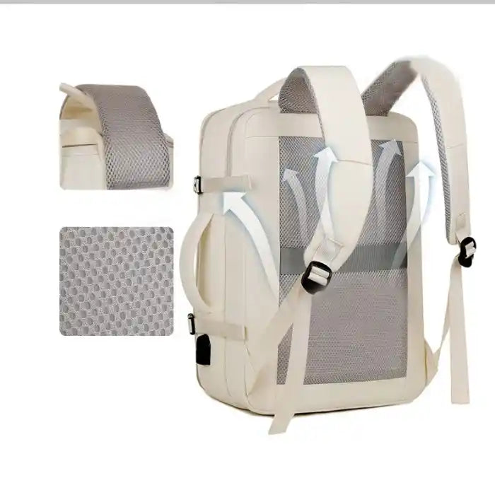  Large capacity, versatile stylish laptop backpack with breathable mesh back and ergonomic shoulder padding