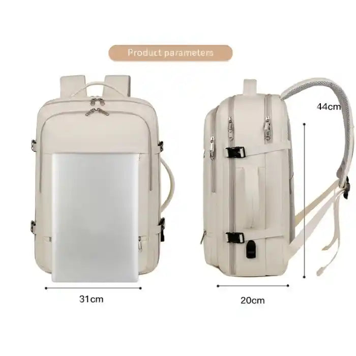  Large capacity, versatile stylish business laptop backpack size guide with 44cm height and 31cm width