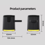 magnetic 4 in 1 wireless charging station shown with exact product dimensions for compact footprint and desk placement