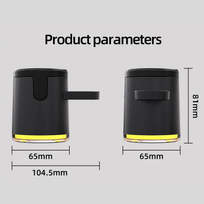 magnetic 4 in 1 wireless charging station shown with exact product dimensions for compact footprint and desk placement