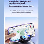 Magnetic Car Phone Holder allowing safe one-handed phone access and navigation while driving.