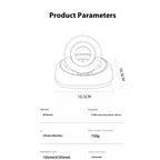 Magnetic Car Phone Holder tech specs including size, weight, material, warranty, and case compatibility.