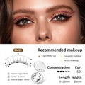 Magnetic eyelashes EM01 designed for light makeup with natural curl and 6–10mm lash length.