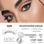 Magnetic eyelashes EM02 with natural curve and 5–9mm lashes for an elegant, defined eye look.