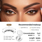 Magnetic eyelashes EM10 style for exquisite makeup with curled lash design and 6–11mm length.