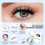 Magnetic eyelashes with strong magnets and no glue needed, offering comfortable wear and easy removal.