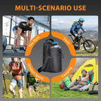 Magnetic gym water bottle bag shown for gym, travel, outdoor sports, and camping.