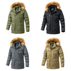 Men's Fur Lined Parka for Warmth and Winter Protection - UrSuperMart