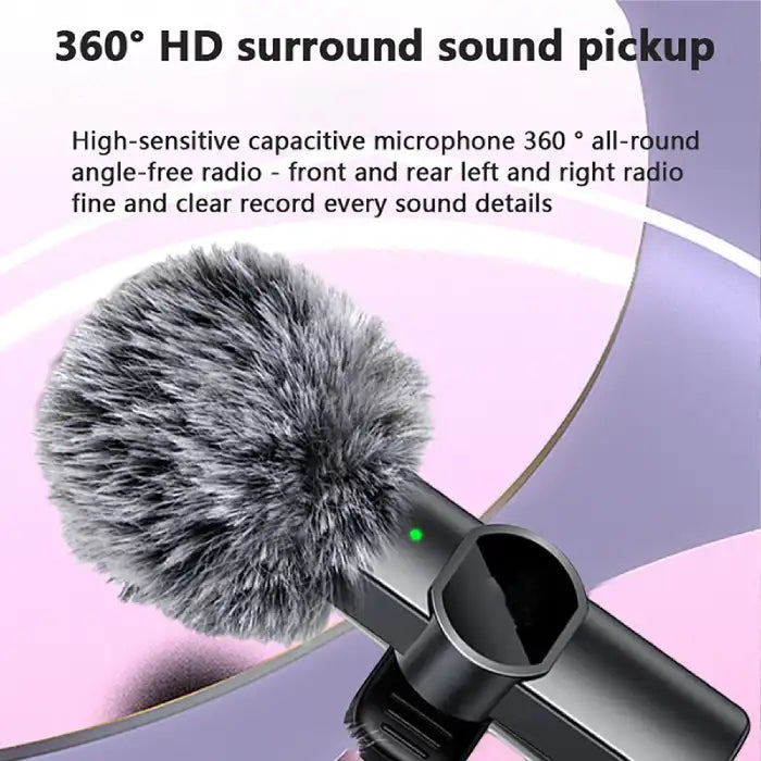 Microphone Portable featuring 360° HD surround pickup with clear, all-angle sound capture capabilities.