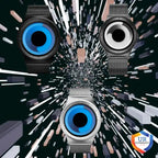 Minimalist blue dial watch variants displayed in futuristic scene with mesh straps, highlighting modern unisex design and visual appeal