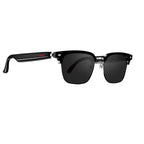 Sleek black metal frame smart glasses featuring advanced technology for stylish, practical wear.