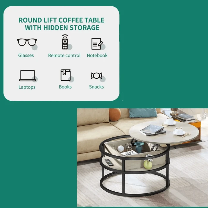 Multi - Functional Living Room Table with Hidden Storage - UrSuperMart