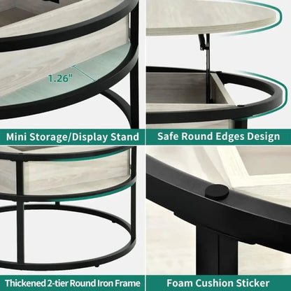 Multi - Functional Living Room Table with Hidden Storage - UrSuperMart