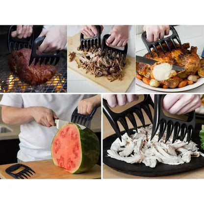 Multi-use meat shredding claws for pork, chicken, and even cutting watermelons, versatile kitchen tools.