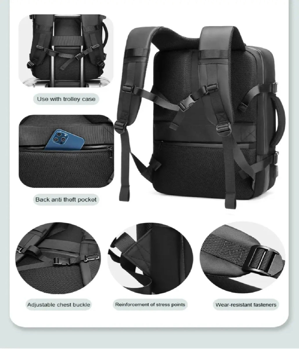 Multifunctional Backpack with Vacuum Compression for Space - Saving Travel - UrSuperMart