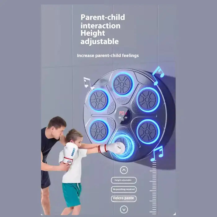 Music Boxing Machine with adjustable height for parent-child boxing and interactive workouts