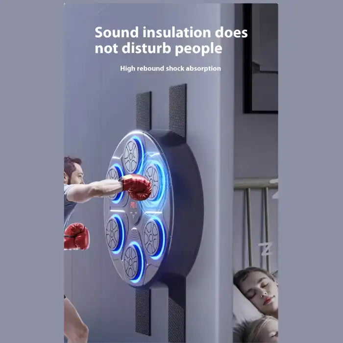 Music Boxing Machine used silently at home with shock absorption, allowing others to sleep undisturbed