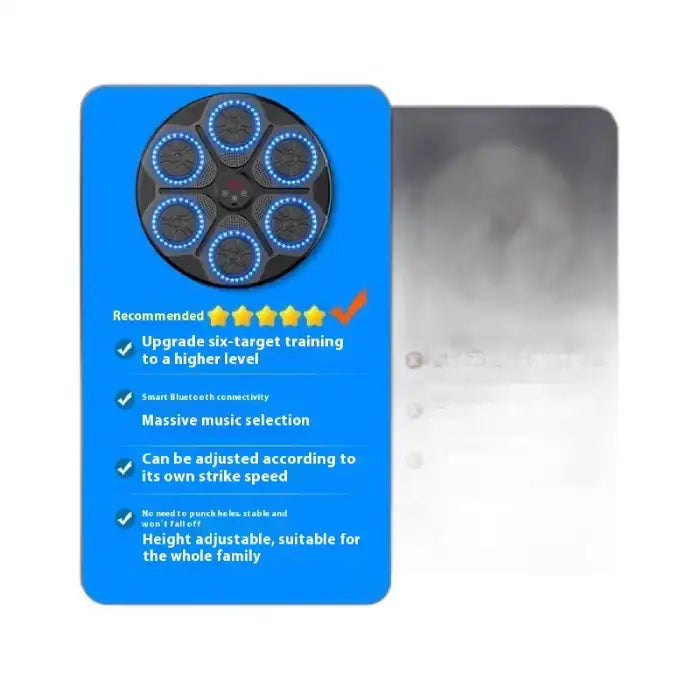 Music Boxing Machine offers Bluetooth, six-target setup, and speed adjustment for all users