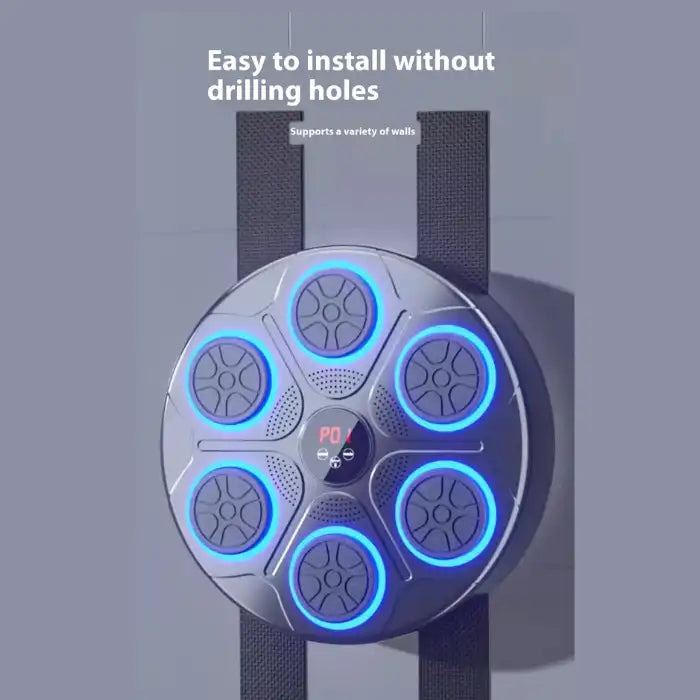Music Boxing Machine mounted with Velcro straps, supports wall installation without drilling