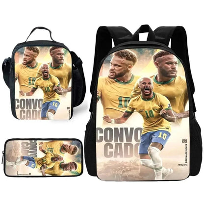 Neymar - themed Backpack & Lunch Set | Soccer Fan Must - Have - UrSuperMart