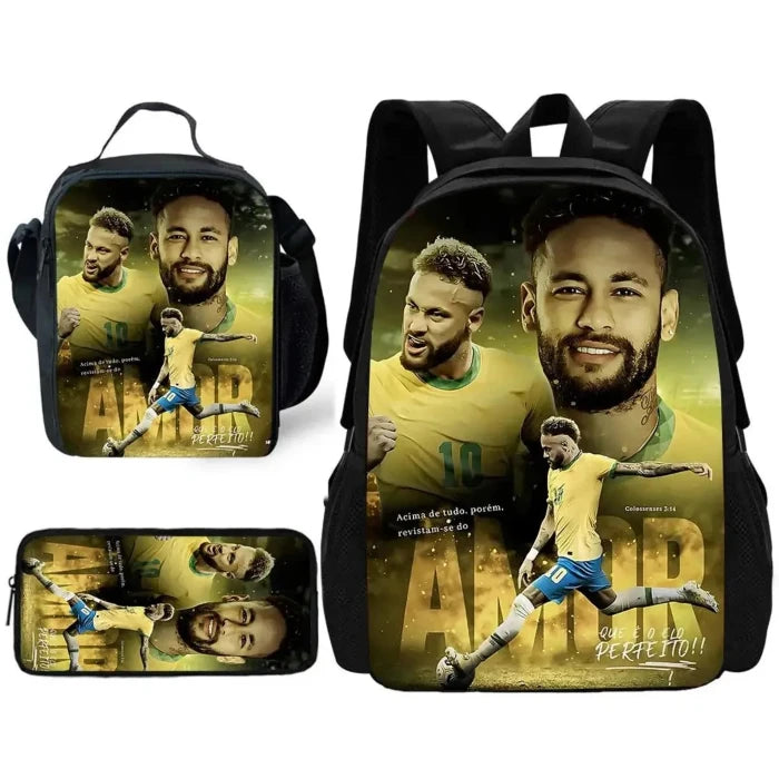 Neymar - themed Backpack & Lunch Set | Soccer Fan Must - Have - UrSuperMart