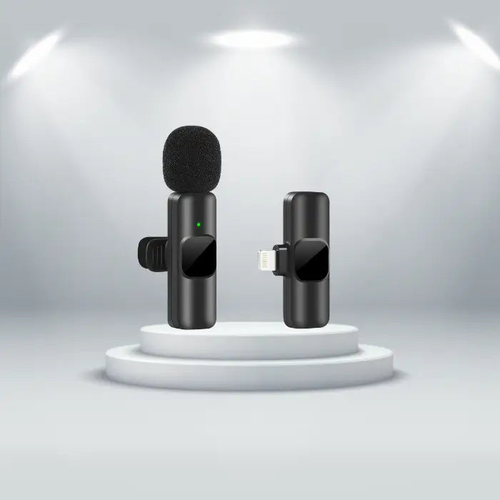 Professional noise canceling wireless microphone system ideal for broadcasting and live recording.
