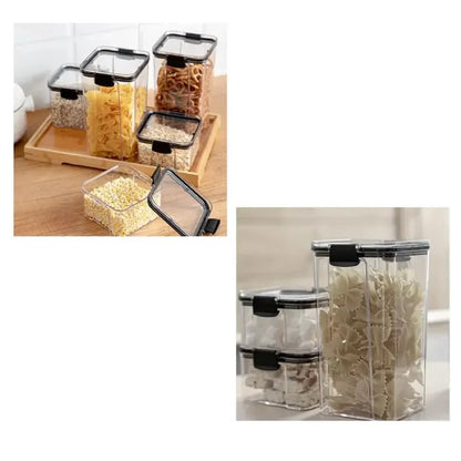  PET food grade containers versus PS containers showing material quality and durability differences for kitchen storage