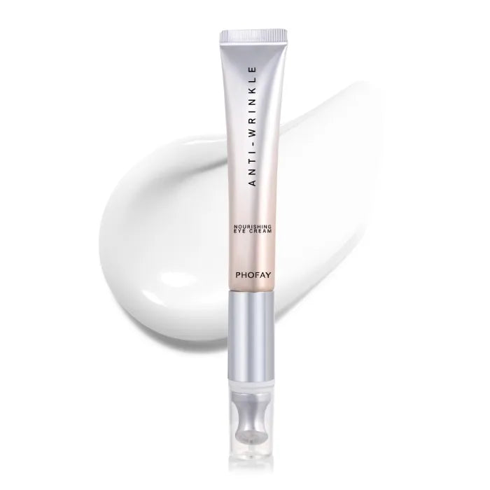 Luxury anti-wrinkle eye cream with vibrating applicator for enhanced absorption and wrinkle reduction around eyes