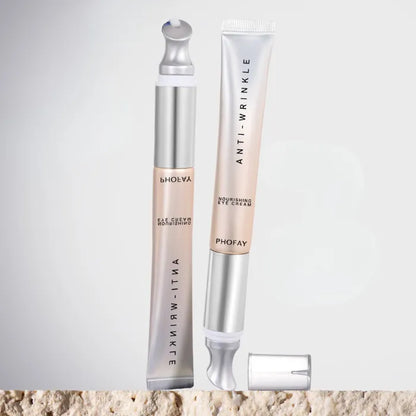  Eye cream product benefits showing 90% fine line reduction and triple hydration improvement with clinical results