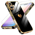 iPhone 16 Case with Gold Heart Design - UrSuperMart