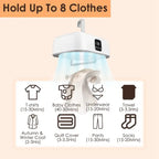 Portable cloth drier can dry up to 8 clothes including t-shirts, baby wear, and quilt covers efficiently