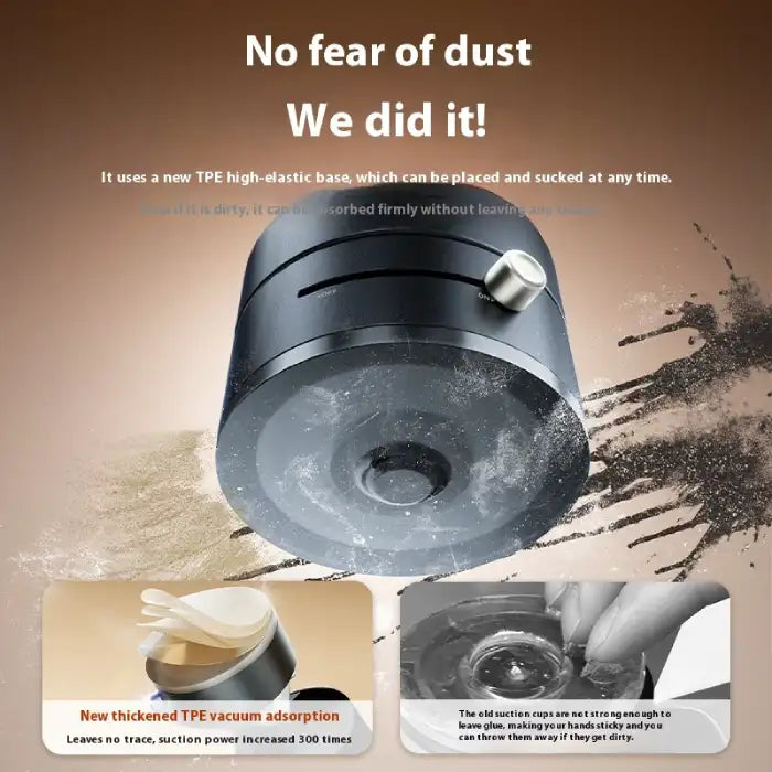  Portable magnetic phone holder with dustproof TPE suction base for strong and trace-free adhesion.