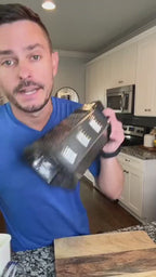 Manual kitchen vegetable cutter in action