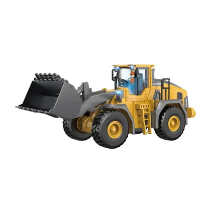 RC front loader construction toy with alloy material and a functional bucket for realistic construction play.