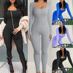Ribbed knit jumpsuit multi-color style collage showing different fits and poses, offering varied one-piece outfit inspiration for shoppers