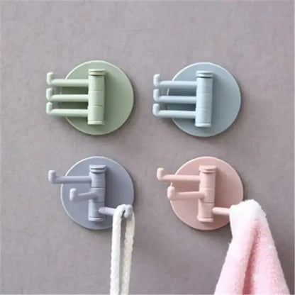 Rotating Bathroom Hooks: Space - Saving Wall Organizers - UrSuperMart