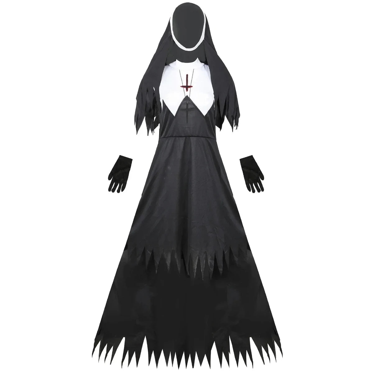 Scary Gothic Nun Costume Set - UrSuperMart