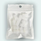 Professional massage therapy attachments in sealed protective retail packaging with hanging hole for display