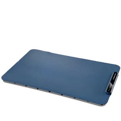 Sleek blue heating tray design, perfect for keeping meals warm. Compact and stylish look.