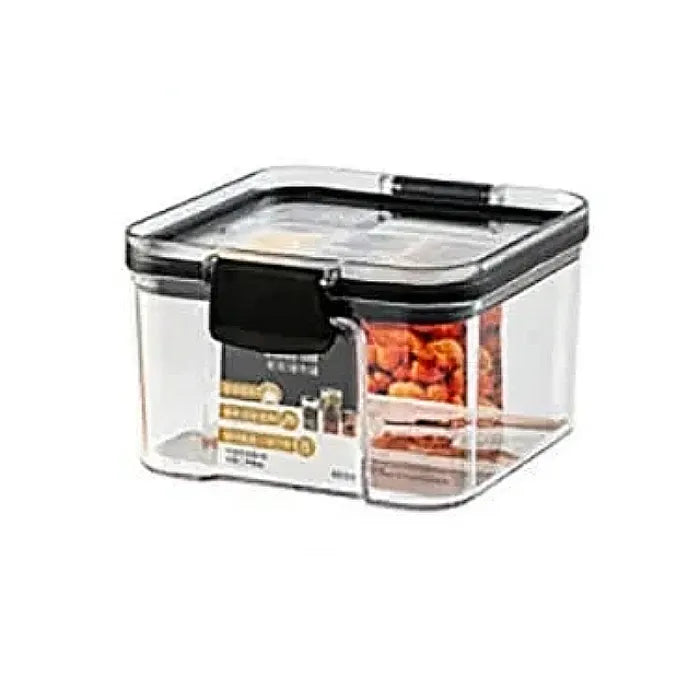 480ml compact airtight food storage container with measurement specifications