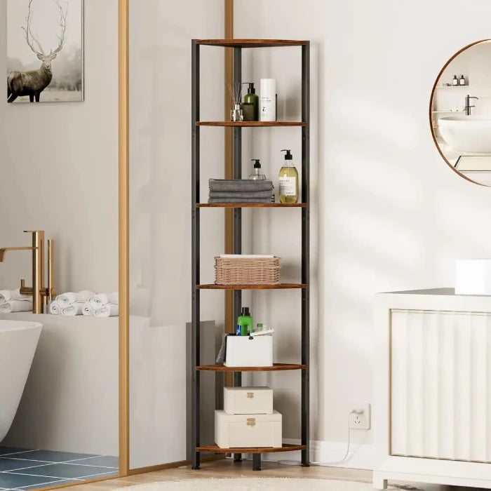 Space - Efficient Corner Storage with Ambient Lighting - UrSuperMart