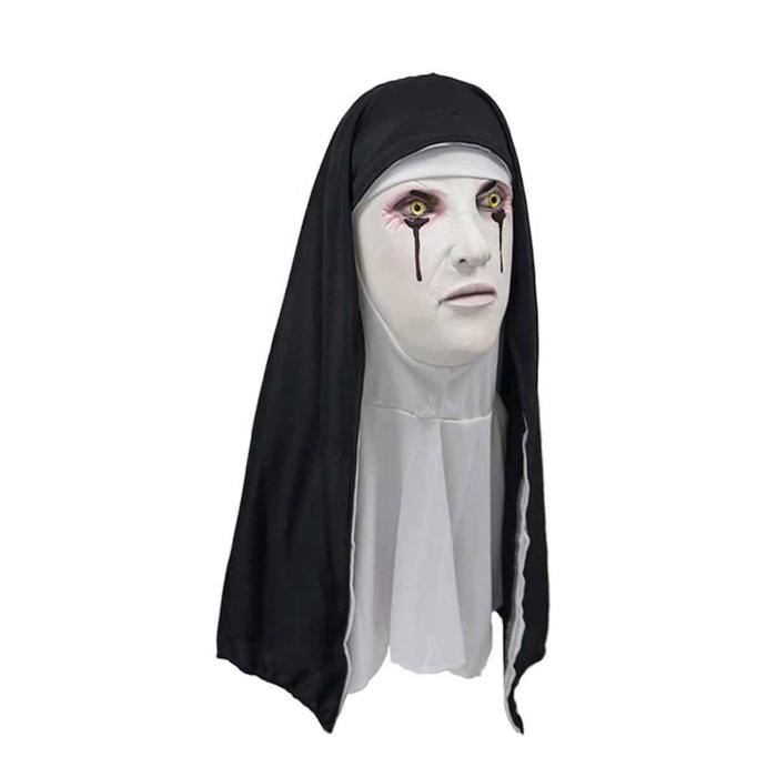 Spooky Nun Horror Mask for Halloween - UrSuperMart