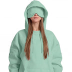 Hoodie with Eye Mask for Undisturbed Rest & Travel Naps