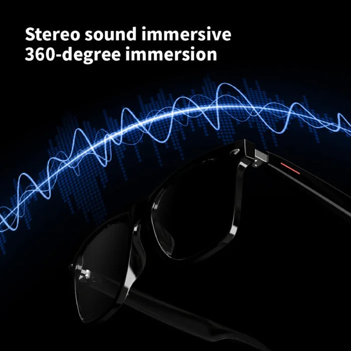 Experience 360-degree immersive stereo sound with advanced smart glasses technology.