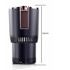Car Heating Cooling Cup Holder shown with 166mm height specification on clean white background