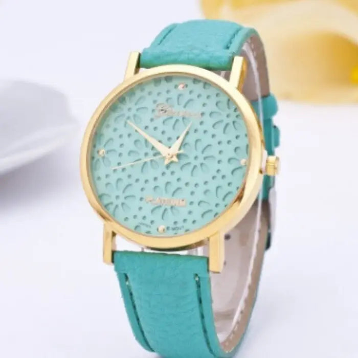 Geneva Flower Women's Wrist Watch - Gift Under $10