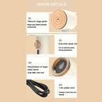 Travel steamer features titanium panel, one-click mist spray, visible tank, and long power cord.