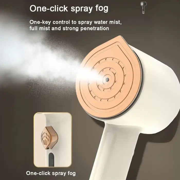 Travel steamer offers one-click water mist spray with strong steam penetration for fast wrinkle smoothing.