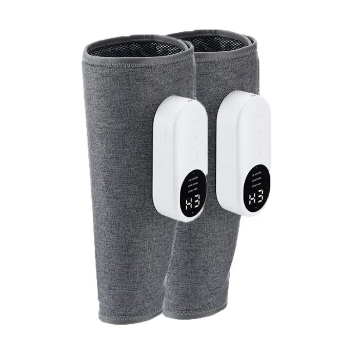 Wireless rechargeable heated leg warmers with digital temperature display and adjustable heat settings for cold weather comfort